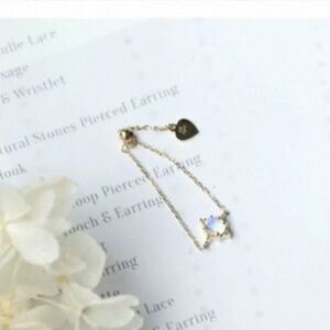 14K Moonstone Chain Ring